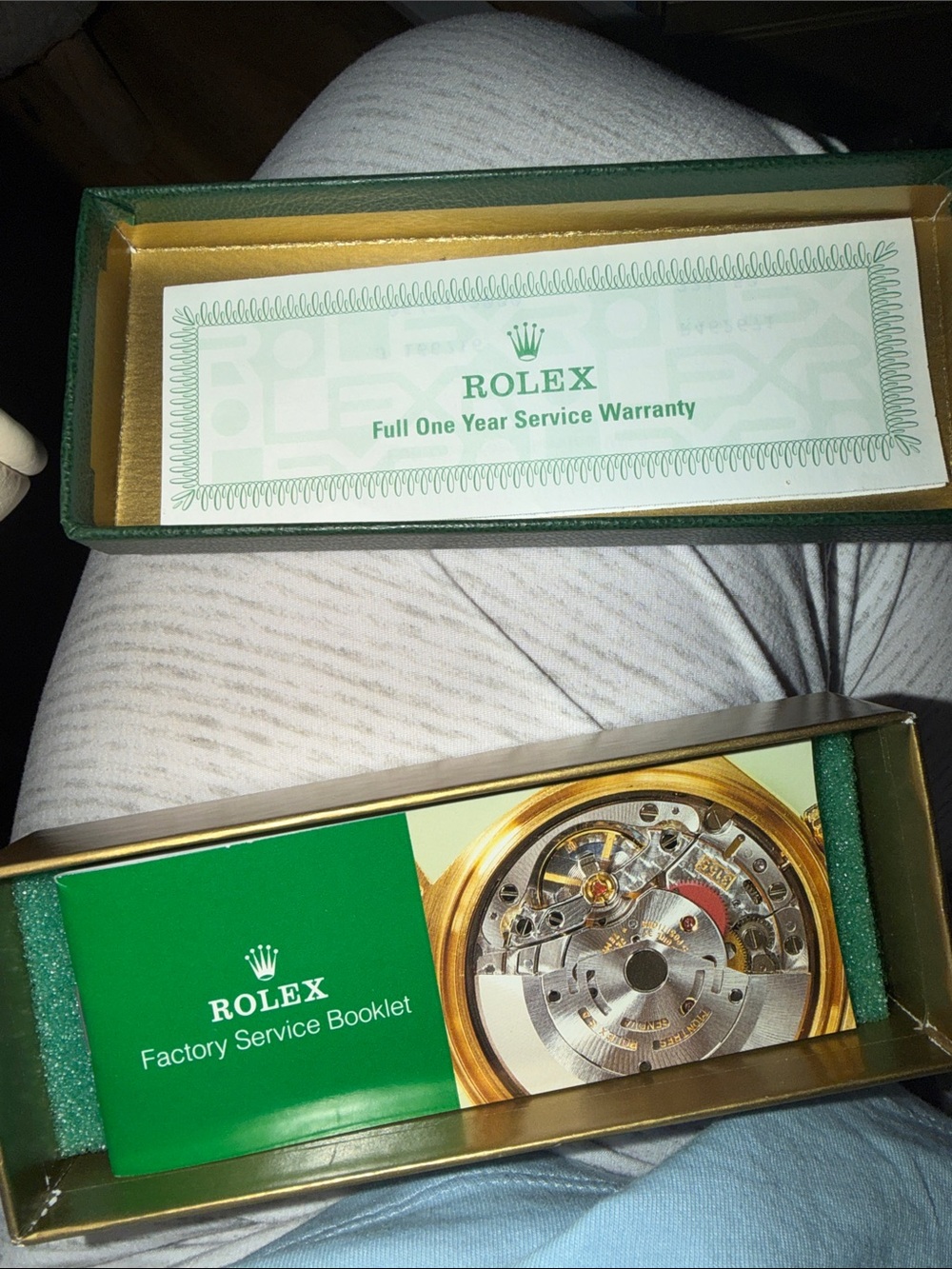 Rolex service booklets box only